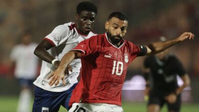 محمد صلاح في مباراة مصر ضد الرأس الأخضر